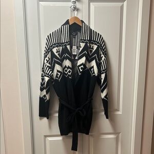 RACHEL Rachel Roy Monochrome Knit Cardigan